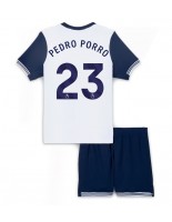 Otroške Nogometnih dresov Tottenham Hotspur Pedro Porro #23 Domači 2024-25 Kratki rokavi (+ hlače)